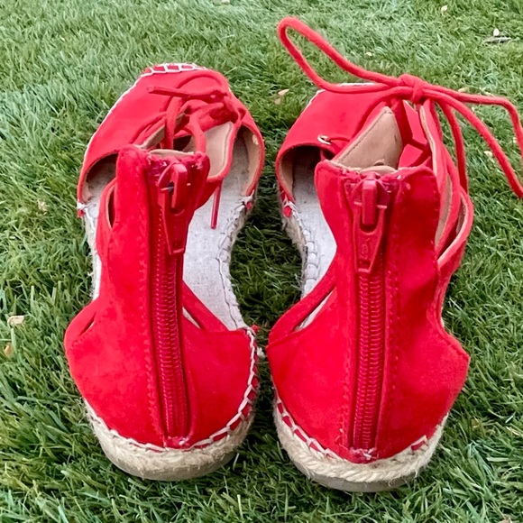 Merona Espadrille Wedge Sandals, Red/Orange, Women’s Size 8 - Picture 7 of 12